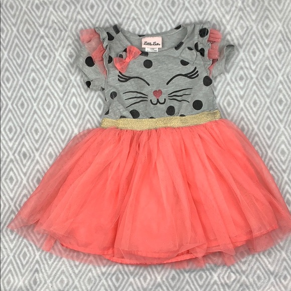 Little Lass Other - Little Lass pink tutu kitty dress 2T